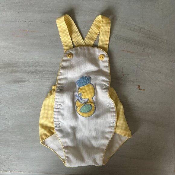 Vintage Rare 80s HealthTex Gingham Bubble Romper Embroidered Duck Size 9 Months - Picture 13 of 13